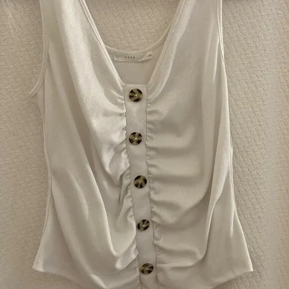 Lush off white tank. Size L NWOT - Picture 4 of 9